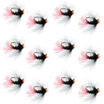Set of 12 tungsten hot bead jig Czech nymphing flies, size 16, for trout wet fly fishing by The Fly Fishing Place.