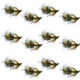 Tungsten Bead Tactical Mini Bugger Euro Nymph Fly - 12 Flies Size 8