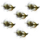 Tungsten Bead Tactical Olive Mini Bugger Euro Nymphing Fly - 6 Flies Size 12