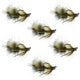 Tungsten Bead Tactical Olive Mini Bugger Euro Nymphing Fly - 6 Flies Size 8