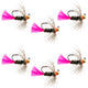 Tungsten Bead Jig Tactical Blow Torch Czech Nymph Euro Nymphing Fly - 6 Flies Size 16