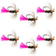Tungsten Bead Jig Tactical Blow Torch Czech Nymph Euro Nymphing Fly - 6 Flies Size 10