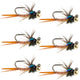Tungsten Bead Tactical Jig Copper John Czech Nymph Euro Nymphing Fly - 6 Flies Size 14