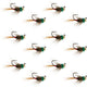 Tungsten Bead Tactical CDC Frenchie  Nymph Euro Fly - 12 Flies Size 12