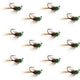 Tungsten Bead Tactical CDC Frenchie  Nymph Euro Fly - 12 Flies Size 14