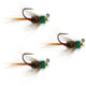 3 Pack Tungsten Tactical CDC Frenchie Euro Nymph Jig - Size 12