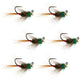 Tungsten Bead Tactical CDC Frenchie Czech Nymph Euro Jig - 6 Flies Size 14
