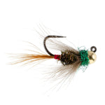 Tungsten bead tactical CDC Frenchie nymph trout wet fly, size 14, designed for fly fishing by The Fly Fishing Place