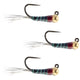 3 Pack Tungsten Black Perdigon Tactical Jig Czech Euro Nymph  - Size 18
