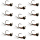 Tungsten Pheasant Tail Tactical Czech Nymph Euro Jig - 12 Flies Size 14