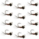 Tungsten Pheasant Tail Tactical Czech Nymph Euro Jig - 12 Flies Size 16