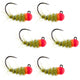 Tungsten Hot Bead Walt's Worm Jig Tactical Czech Nymph Euro Nymphing Fly - 6 Flies Hook Size 16