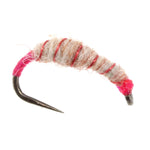 Six Utah Killer Bug Tenkara Kebari nymph flies in size 14, featuring realistic hooks and detailed fly patterns for fly fishing.