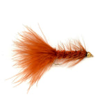 Bead Head Crystal Woolly Buggy Streamer Set with 12 brown streamer flies, hook size 8, from The Fly Fishing Place.