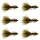 Dark Olive Bead Head Crystal Woolly Bugger Streamer - 6 Flies - Size 8