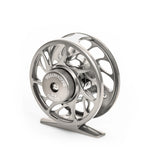 Gray Yellowstone Grizzly Fly Reel by Jackson Hole Fly Company, showcasing its durable construction and sleek design.
