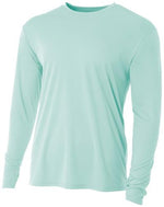 Clouser's Fly Shop long sleeve shirt with 44+ UPF cooling performance fabric and logo, designed for sun protection and comfort.