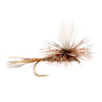 Three Adams Parachute Classic Dry Flies in hook size 12, trout dry flies by The Fly Fishing Place with white parachute wings.