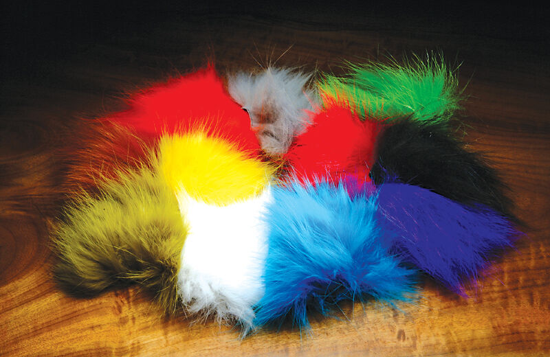 Arctic Fox fly tying material from Clouser's Fly Shop, showcasing soft, colorful fur for fishing lures and fly tying projects.