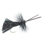 Three Goddard Caddis Black Dry Flies for trout fishing, size 14 hooks, by The Fly Fishing Place.