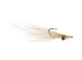 Clouser Deep Minnow fishing lure tied by Bob Clouser, displayed with autographed card, from Clouser's Fly Shop.