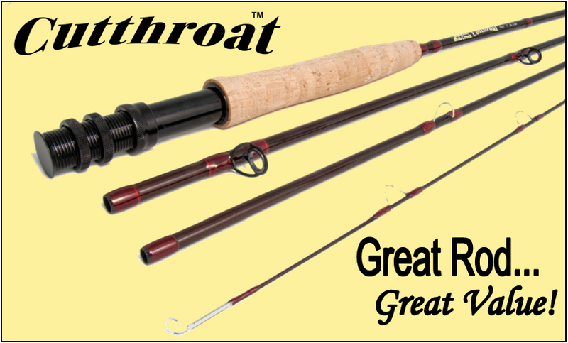 Stone Creek Outfitters Cutthroat Series fly rod with a sleek graphite blank and ergonomic handle, ready for freshwater fishing.