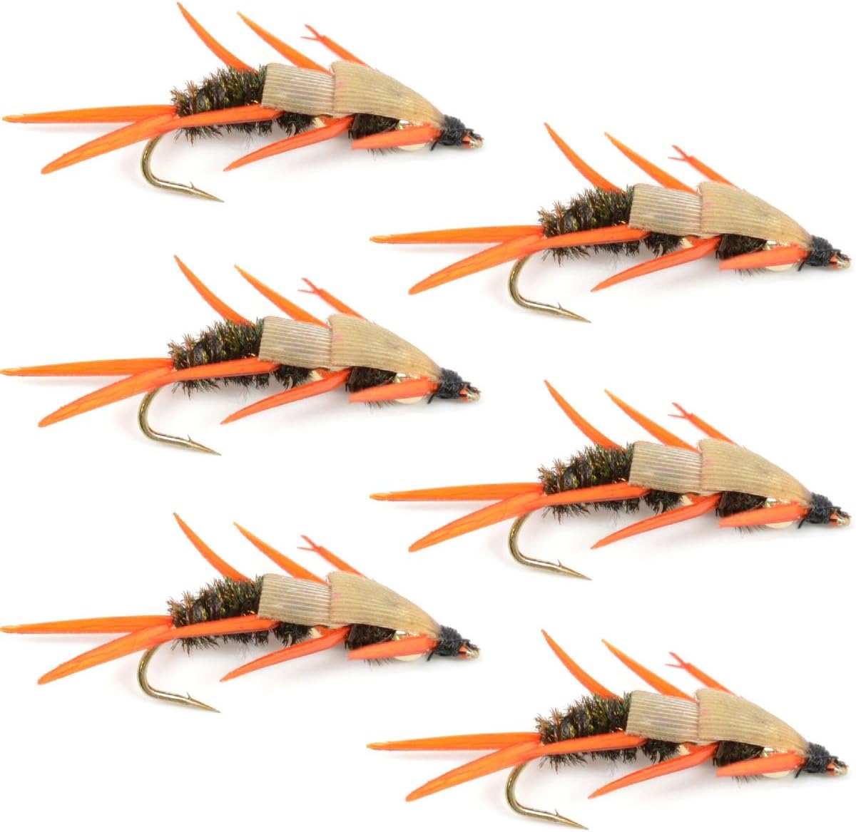 Double bead peacock stonefly nymph with amber biot legs, trout and bass wet fly pattern, hook size 10, by The Fly Fishing Place.