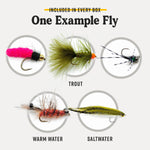 Trout, salterwater and warmwater flies