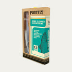 Box of Postfly Core Closer Assortment with a fish illustration on a white background