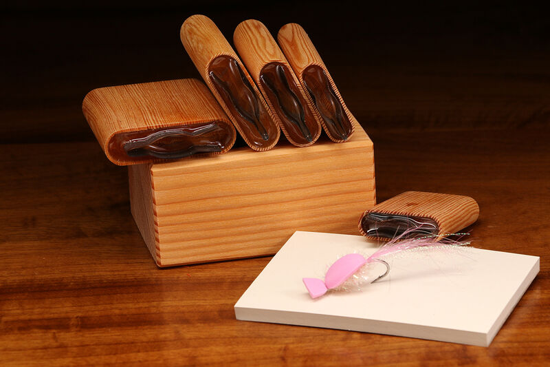 Set of Clouser's Fly Shop Gurgler Foam Cutters for shaping and cutting foam for fly tying and lure making.