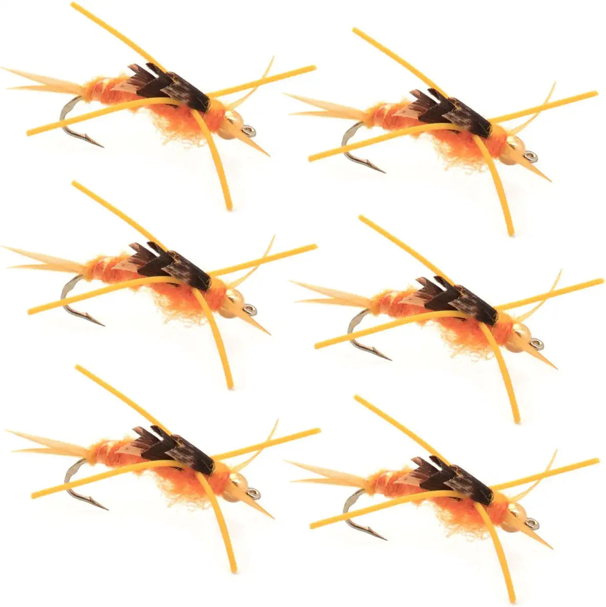 Gold Bead Kaufmann's Golden Stone Fly wet fly for trout fishing, hook size 12, with rubber legs and natural golden stone appearance.