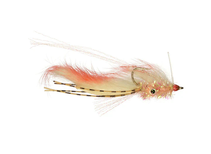 Clouser's Fly Shop Ehler's Long Strip Bonefish fly with weedguard, designed for saltwater fly fishing, featuring realistic fish patterns.