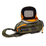 Jackson Hole Fly Company 13L adjustable sling pack, a compact fishing pack with multiple compartments for outdoor gear.