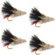 Black Marabou Muddler Minnow Streamer Fly - 4 Flies Size 4
