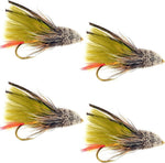 Olive Marabou Muddler Minnow streamer fly for trout, size 8, with marabou feather body and hackle, by The Fly Fishing Place