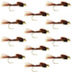 Barbless Bead Head Pheasant Tail Nymph Fly 1 Dozen Flies Hook Size 10