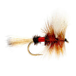 Three Royal Wulff Classic Hair Wing Dry Flies, size 12, barbless hooks, showcasing detailed feather wings for fly fishing.