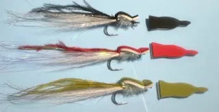 Dark color Gurgler Tying Kit by Clouser's Fly Shop, includes size 4 and 6 hooks for fly tying and fishing gear.
