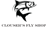 Clouser's Fly Shop men's long sleeve shirt with UV protection and cooling performance, featuring a logo on the front.