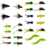Bass Bug Collection by The Fly Fishing Place featuring 24 spun hair bass flies in hook sizes 2, 4, 6, and 8.