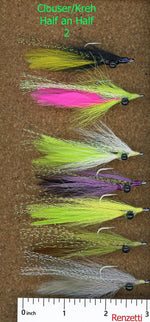 Clouser Kreh Half & Half fly fishing lure by Clouser's Fly Shop, showcasing its colorful and detailed design for angling.